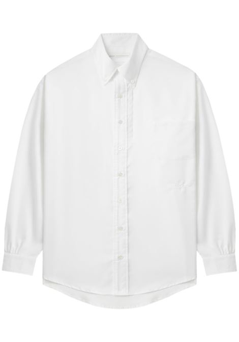 Camicia con dettaglio cut-out in bianco Random Identities - uomo